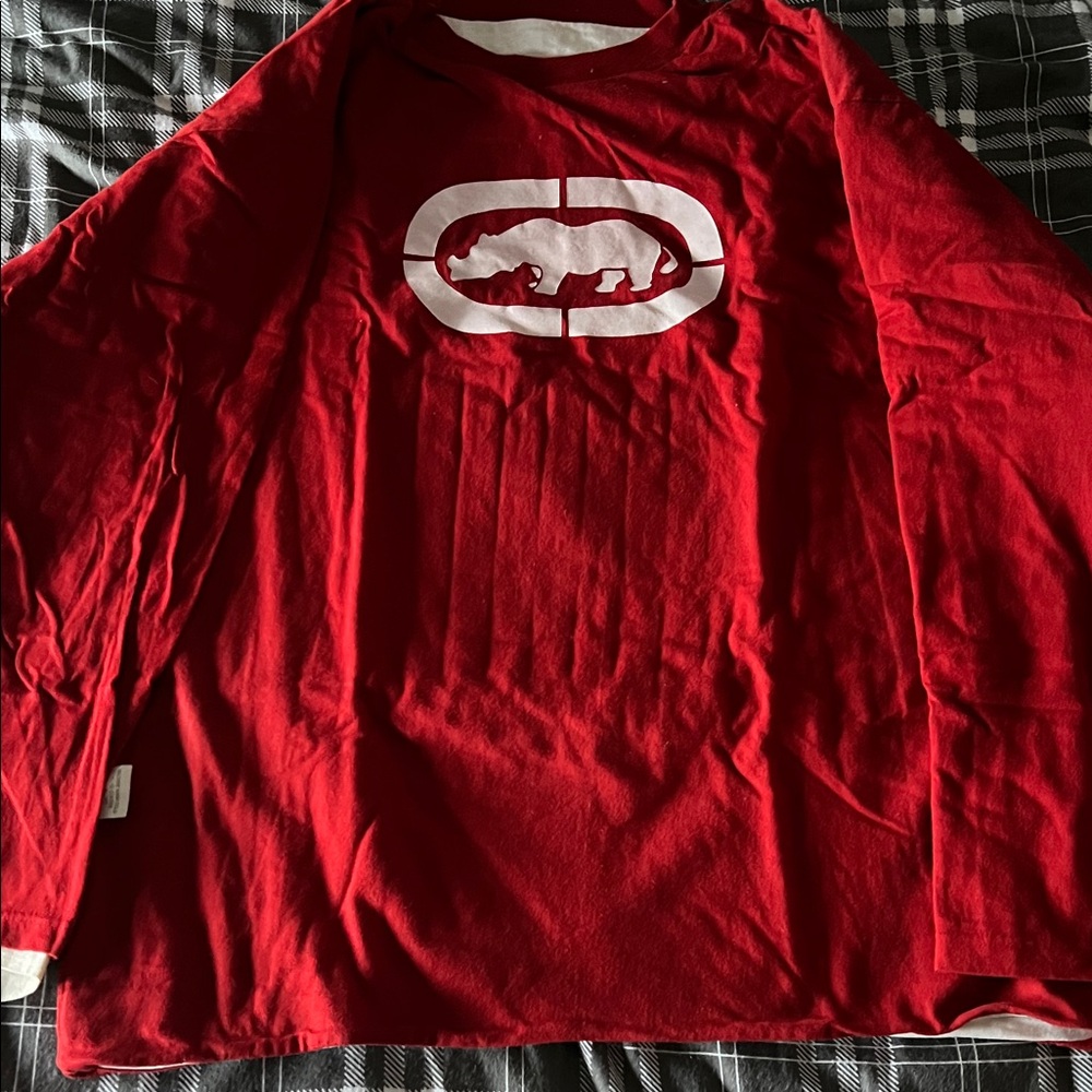 Ecko UNLTD Red and White Reversible Long sleeve